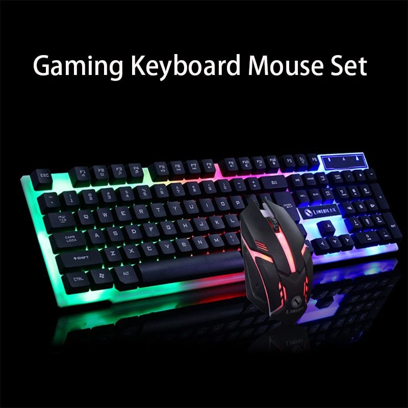 GTX300 Gaming CF LOL Gaming Keyboard Mouse Glowing Set - Nyaabs