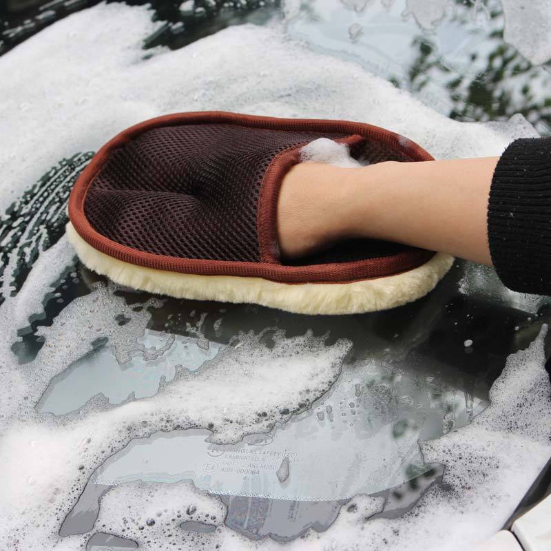 Car type soft hair car wash cleaning gloves car motorcycle car wash car care cleaning tools - Nyaabs