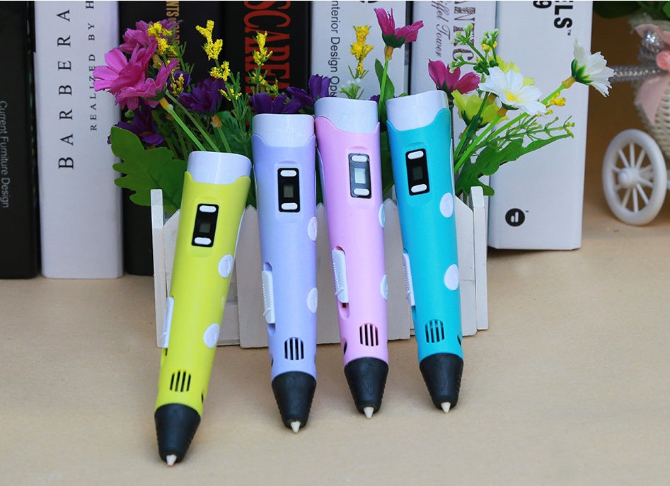 3D print pen 3D pen two generation graffiti 3D stereoscopic paintbrush children puzzle painting toys nyaabs.com