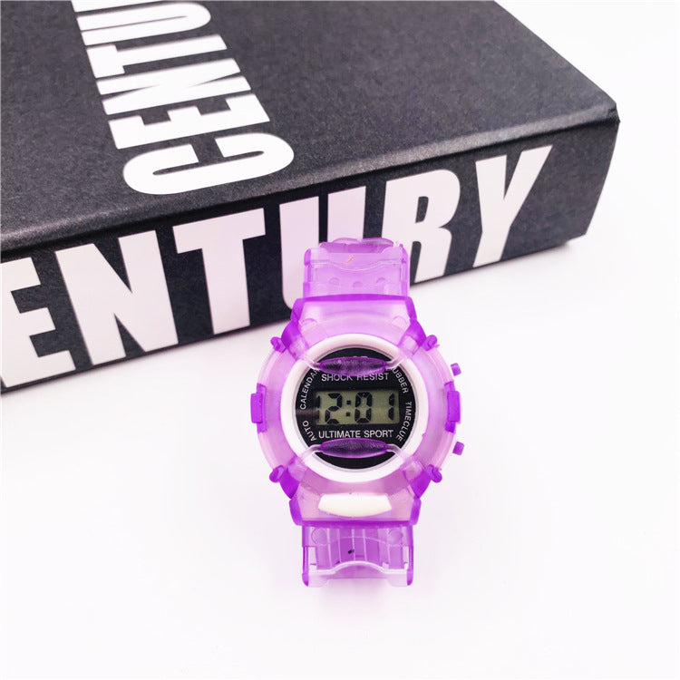 Children's jelly cartoon electronic watch multicolor - Nyaabs