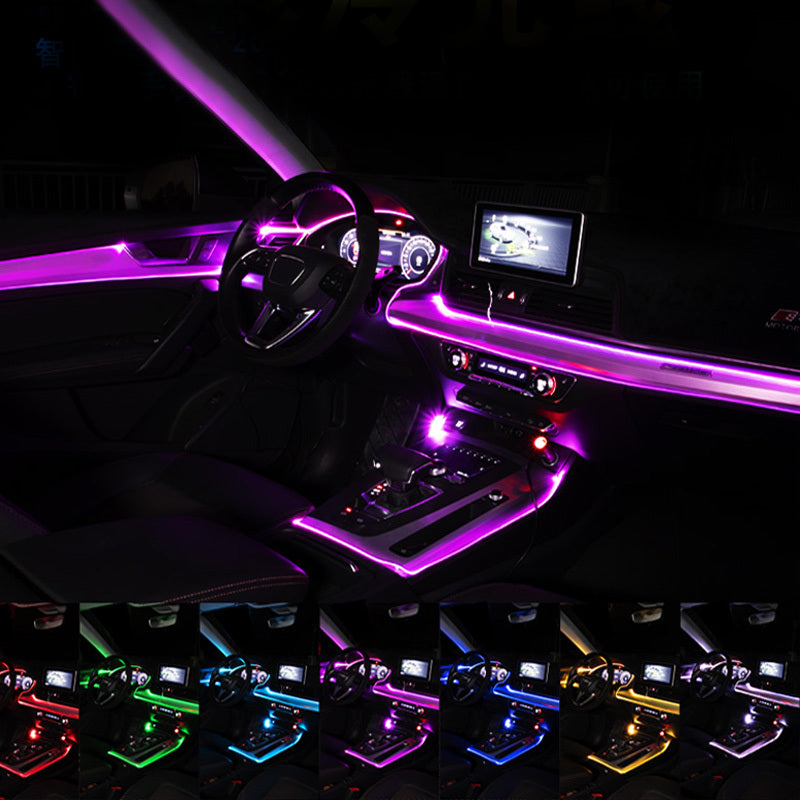 Car Fiber Optic Ambient Light Modified Car Interior Cool Light APP Rhythm Light - Nyaabs