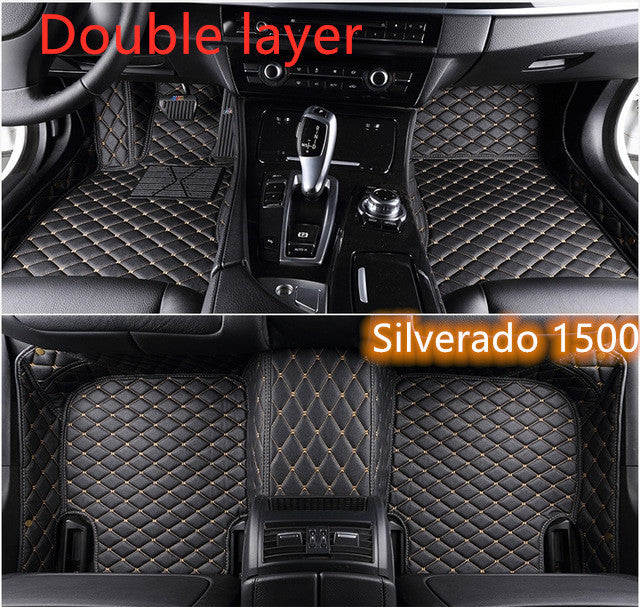 Fully Surrounded Car Leather Floor Mat Pad All Weather Protection - Nyaabs