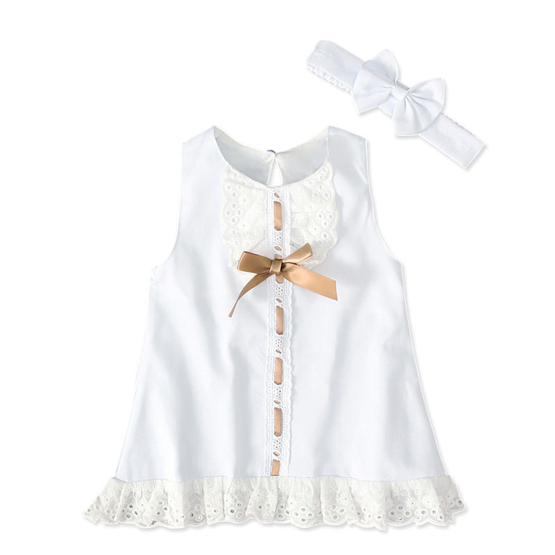 Girls baby sleeveless bow skirt - Nyaabs