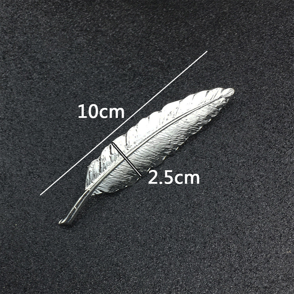 Metallic gold Feather Brooch for men - Nyaabs