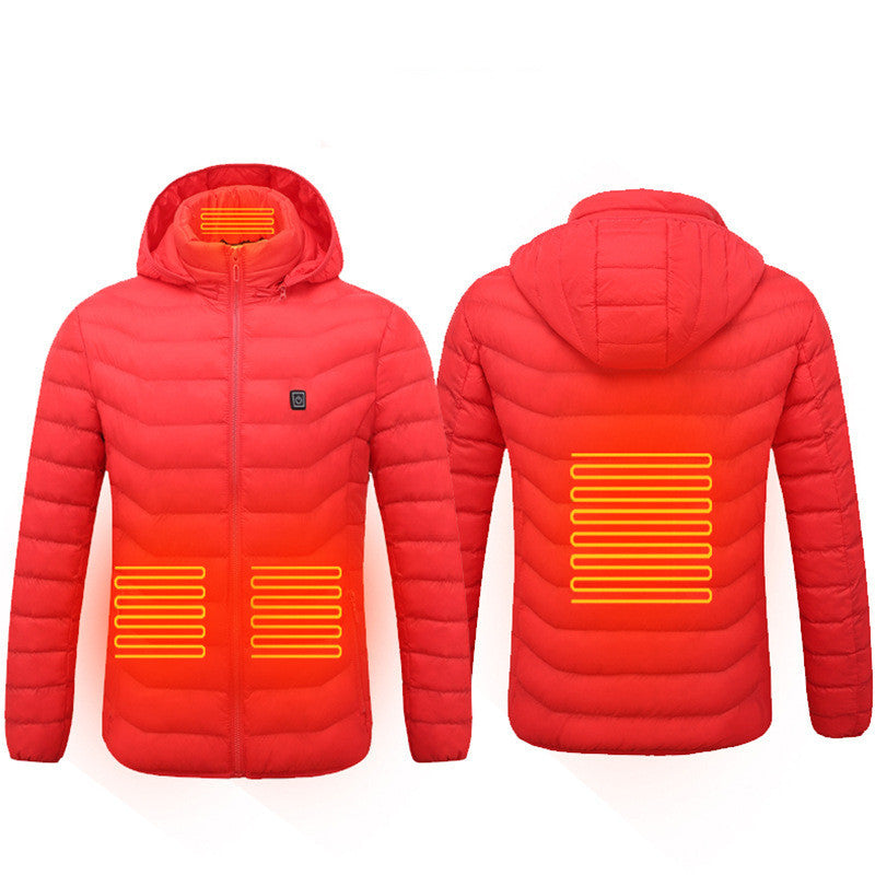 New Heated Jacket Coat USB Electric Jacket Cotton Coat Heater Thermal Clothing Heating Vest Men's Clothes Winter - Nyaabs