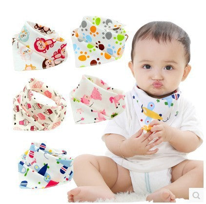 Baby Bibs Waterproof Triangle Cotton Cartoon Child Baberos Bandana Bibs Dribble Bibs Newborn Slabber Absorbent Cloth - Nyaabs