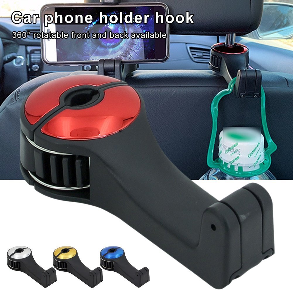 Car Headrest Hook Phone Car Holder Car Hanger For A4 B6 Seat Back Hanger Storage Hook Phone Holder Auto Fastener Clip - Nyaabs