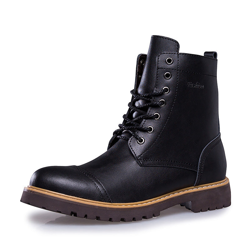 Leather Martin Boots Men's Leather Shoes - Nyaabs