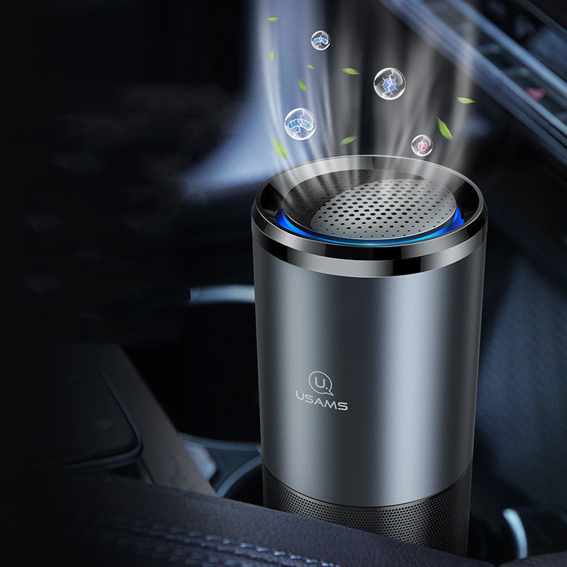 Car Air Purifier Ionizer Negative Ion Aluminum Alloy Car Air Freshener Activated Carbon Formaldehyde Auto Air Clean Accessories - Nyaabs