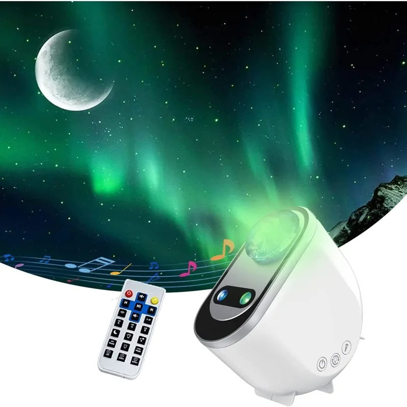 Aurora Borealis Starlight Projectors LED Galaxy Star Atmosphere Galaxy Night Light Home Bedroom Sky Moon Lamp Room Decor Gift - Nyaabs