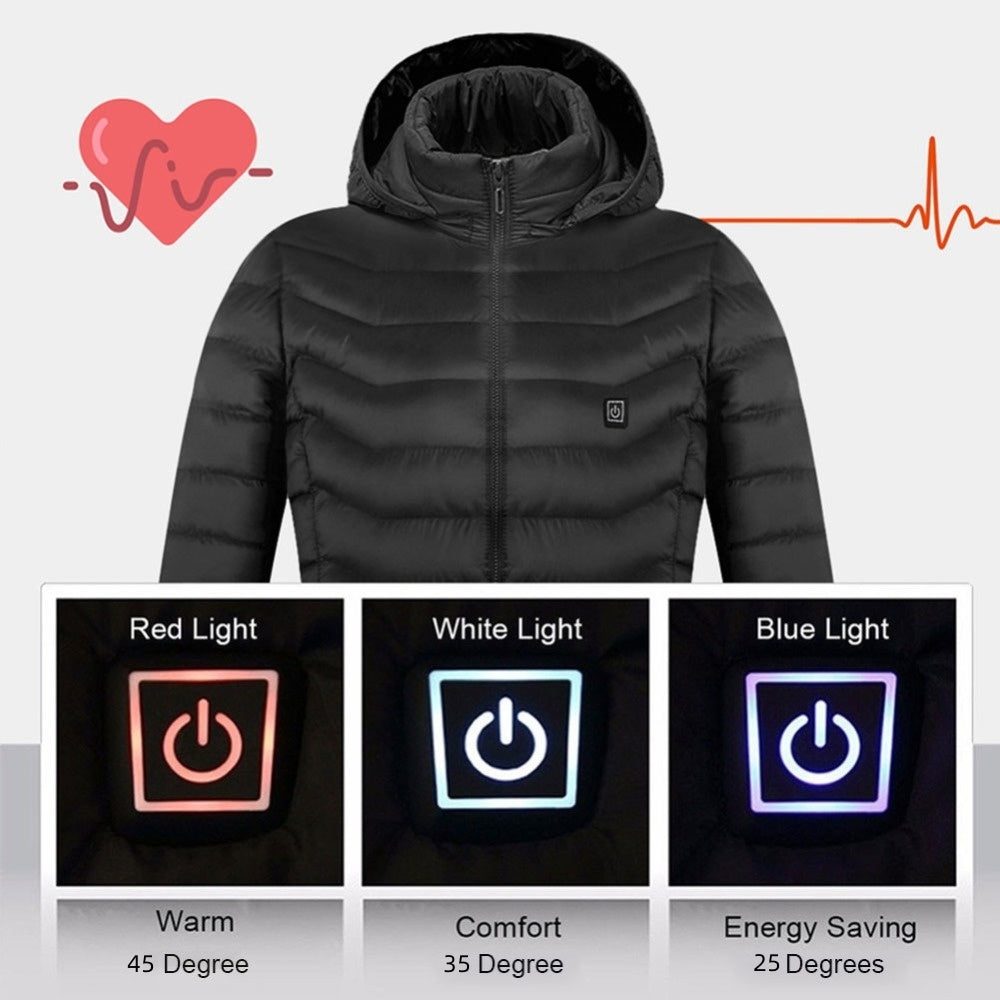 New Heated Jacket Coat USB Electric Jacket Cotton Coat Heater Thermal Clothing Heating Vest Men's Clothes Winter - Nyaabs