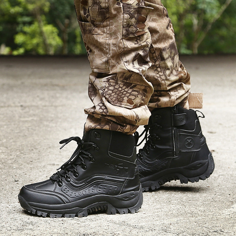 Large size high top outdoor military boots - Nyaabs