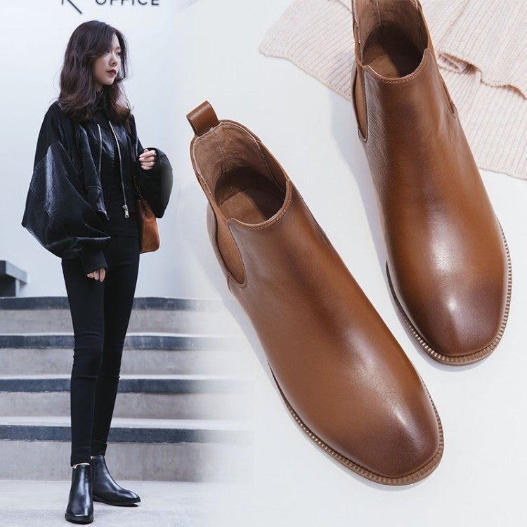 Sleeve Solid Color All-match Comfortable And Warm Short Boots - Nyaabs