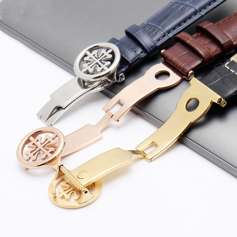 Watch strap with pattern butterfly buckle - Nyaabs