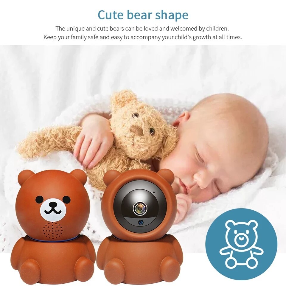 Bear Camera1080P Wifi IP Camera Auto Tracking IR Night Vision Home Security Camera nyaabs.com