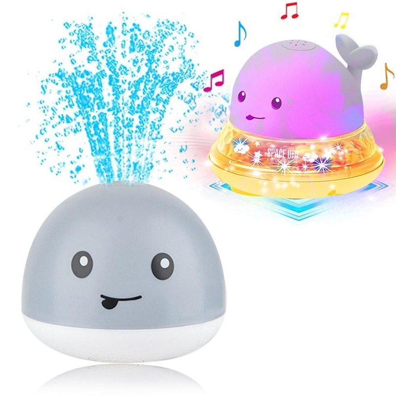 New Baby Bathroom Bath Electric Induction Whale Spray Small Toy - Nyaabs