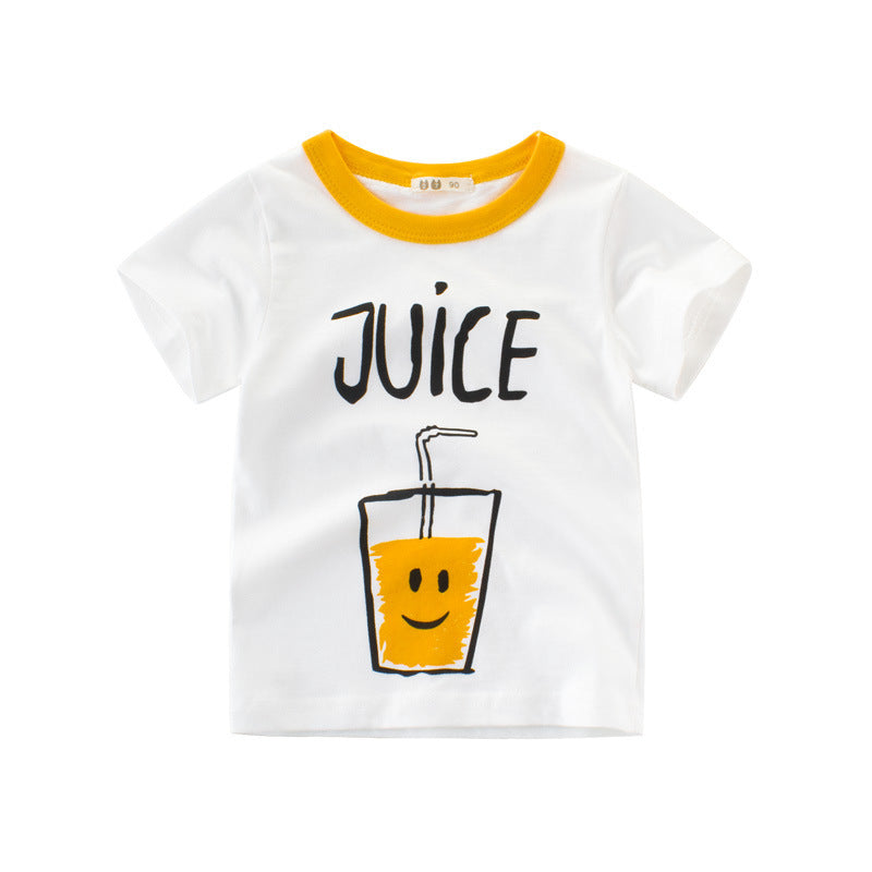 Children's clothing summer new boy short-sleeved t-shirt summer baby bottoming shirt children half sleeve ins - Nyaabs