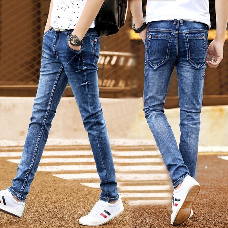 Spring Jeans Male Slim-fitting Ankle-tied - Nyaabs