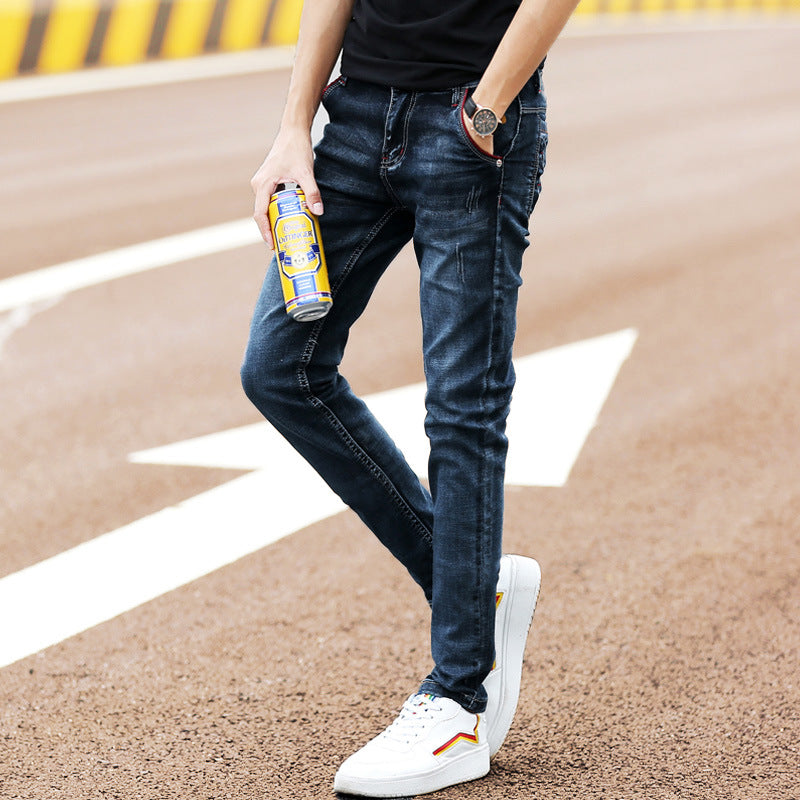 Spring Jeans Male Slim-fitting Ankle-tied - Nyaabs