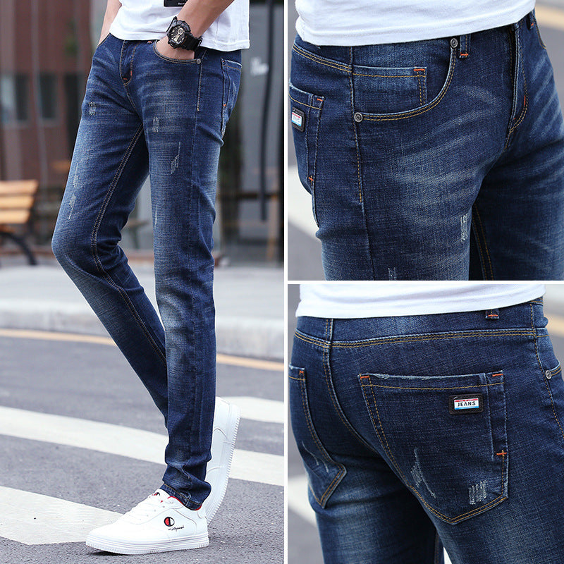 Spring Jeans Male Slim-fitting Ankle-tied - Nyaabs