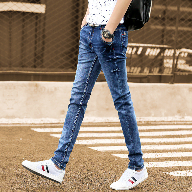 Spring Jeans Male Slim-fitting Ankle-tied - Nyaabs