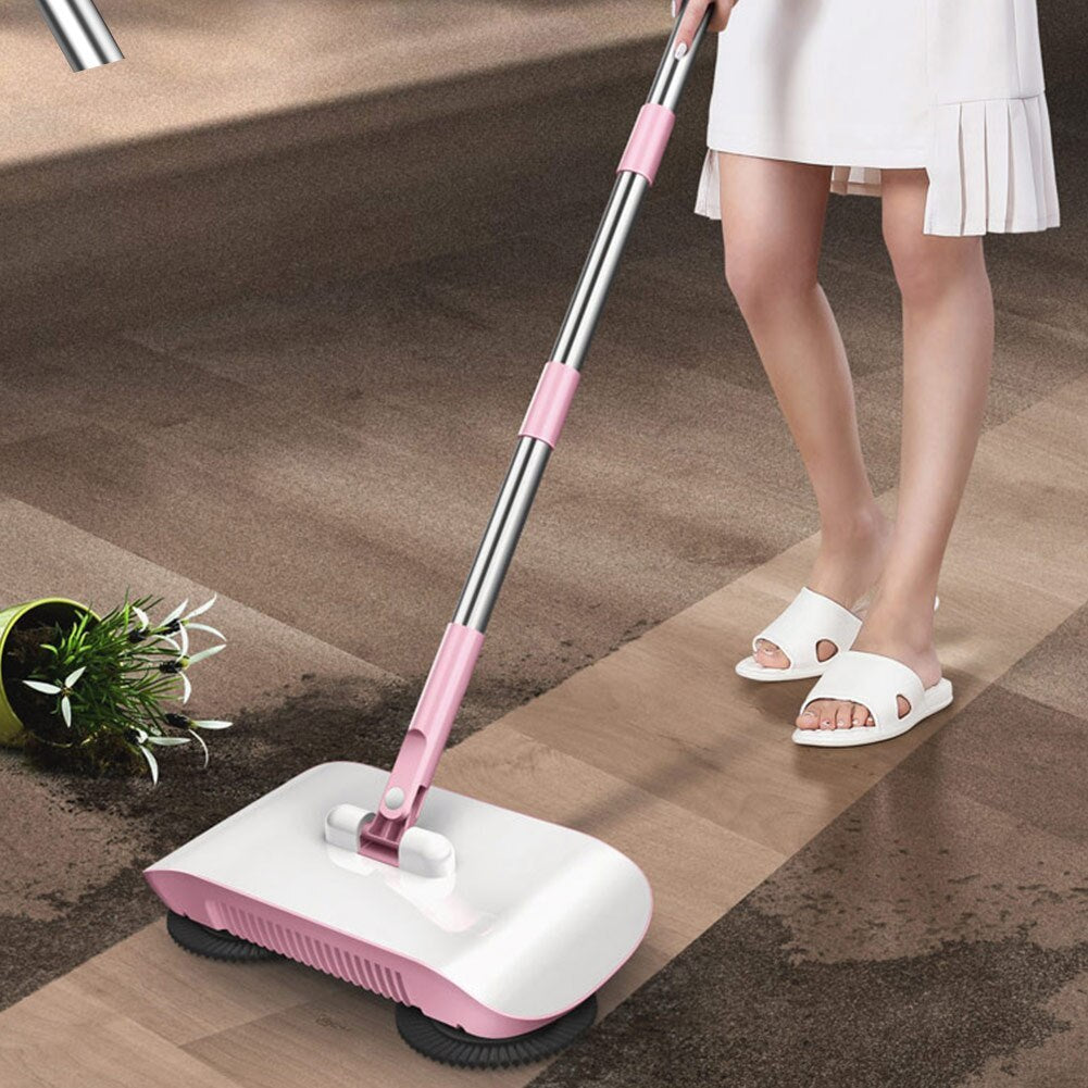 Hand Push Sweeper Household Broom Dustpan Mop Floor All-in-one Machine Gift Mop Sweeper - Nyaabs