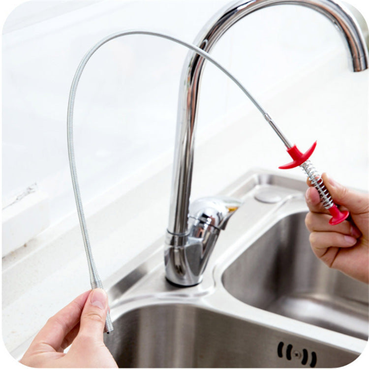 60CM Sewer Dredger Spring Pipe Dredging Tool Household Hair Cleaner Drain Clog Remover Cleaning Tools Household For Kitchen Sink Kitchen Gadgets - Nyaabs