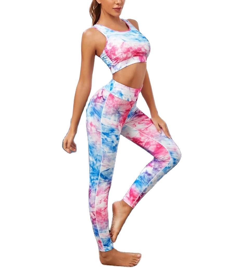 Tie-dye trousers, vest, yoga wear, sports suit - Nyaabs