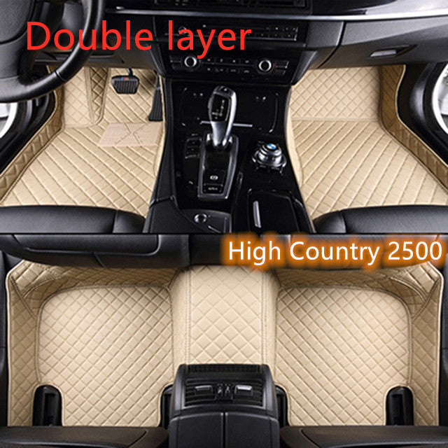 Fully Surrounded Car Leather Floor Mat Pad All Weather Protection - Nyaabs