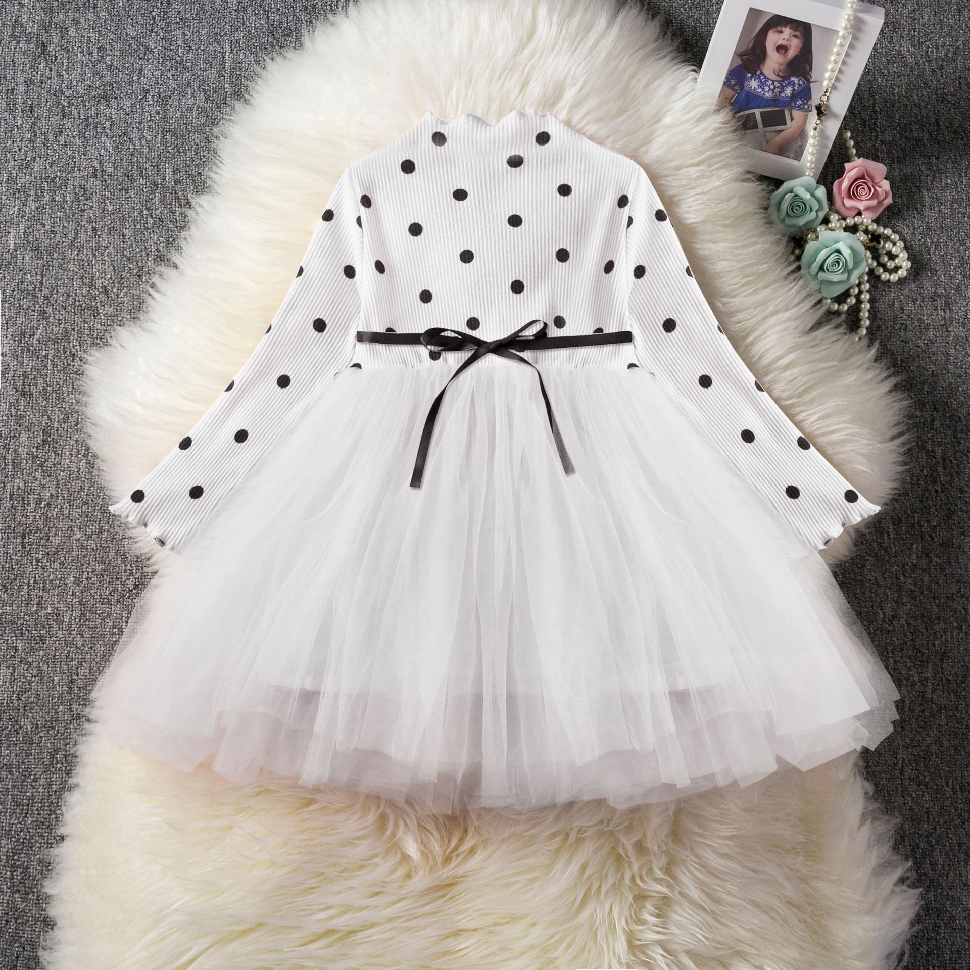 Baby Girls Spring Winter Long Sleeve Tutu Lace Dresses Infantil Newborn 1st Birthday Party Clothes Christening Gown Casual Wear - Nyaabs