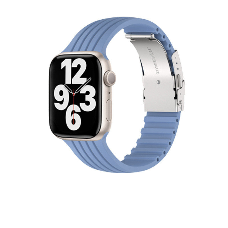 Silicone Stripe IWatch Strap For Men And Women - Nyaabs