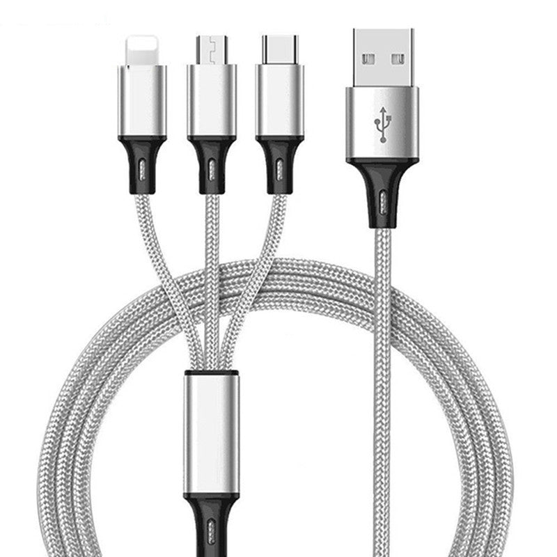 3 In 1 USB Cable For 'IPhone XS Max XR X 8 7 Charging Charger Micro USB Cable For Android USB TypeC Mobile Phone Cables - Nyaabs