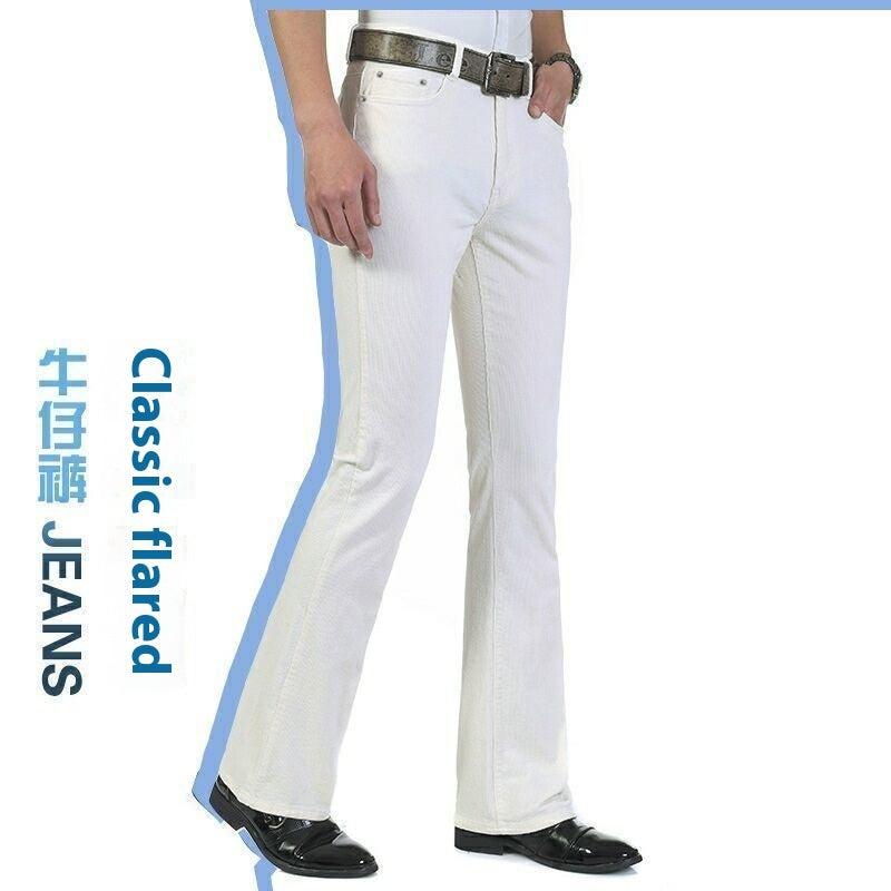 Men's Flared Pants Elastic Denim - Nyaabs