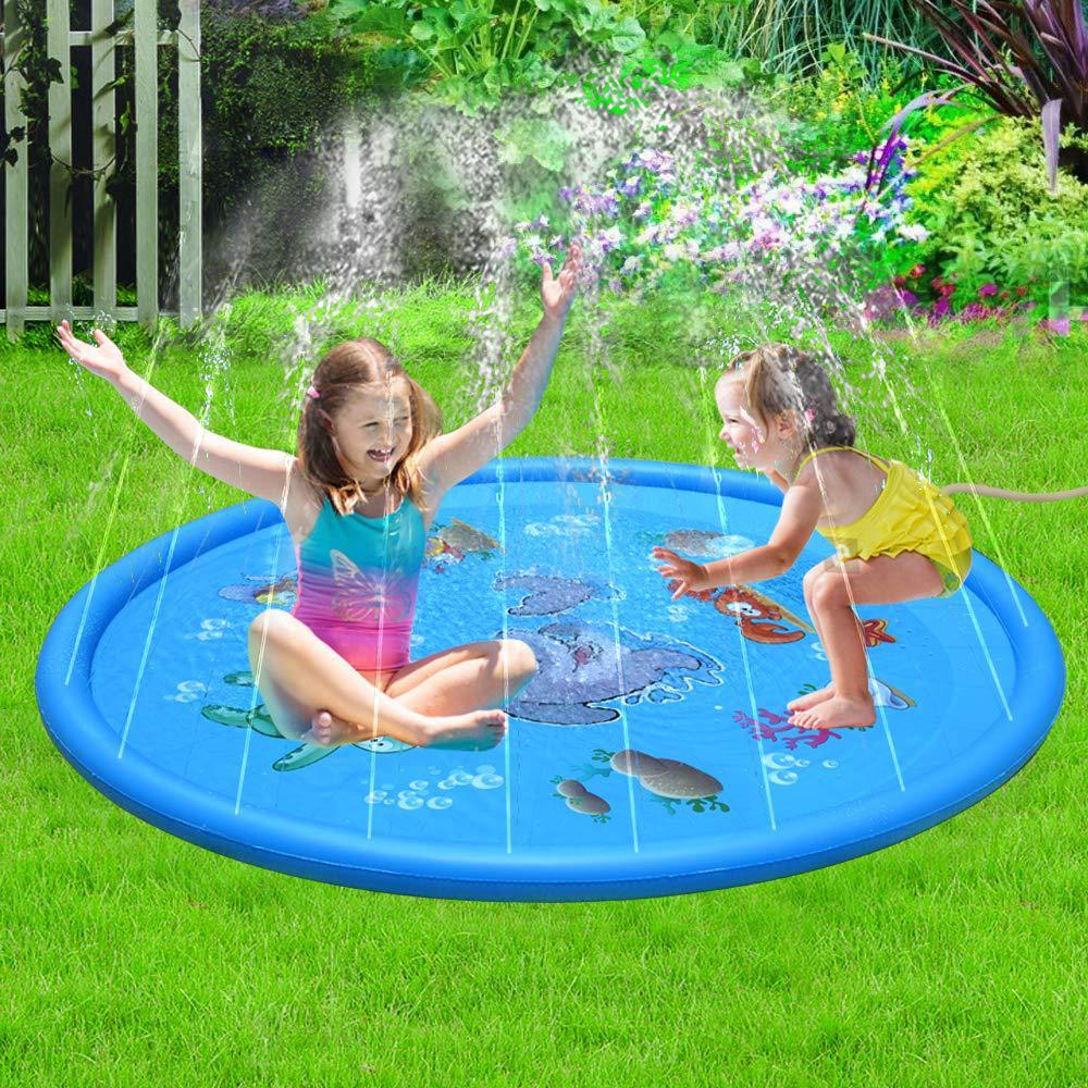 Durable Children's Water Spray Pool Mat Splash Sprinkle Play Pad Mat - Nyaabs