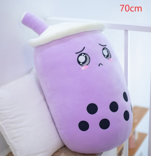 Cute Fruit Drink Plush Stuffed Soft Strawberry Milk Tea Plush Boba Tea Cup Toy Bubble Tea Pillow Cushion Kids Gift - Nyaabs