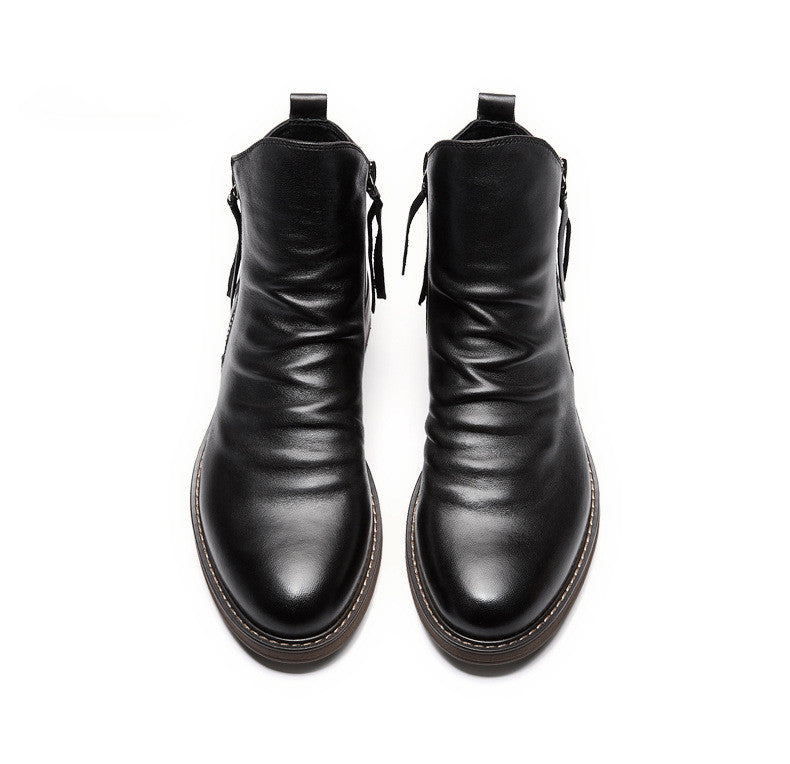 Double side zipper non-slip men's boots - Nyaabs