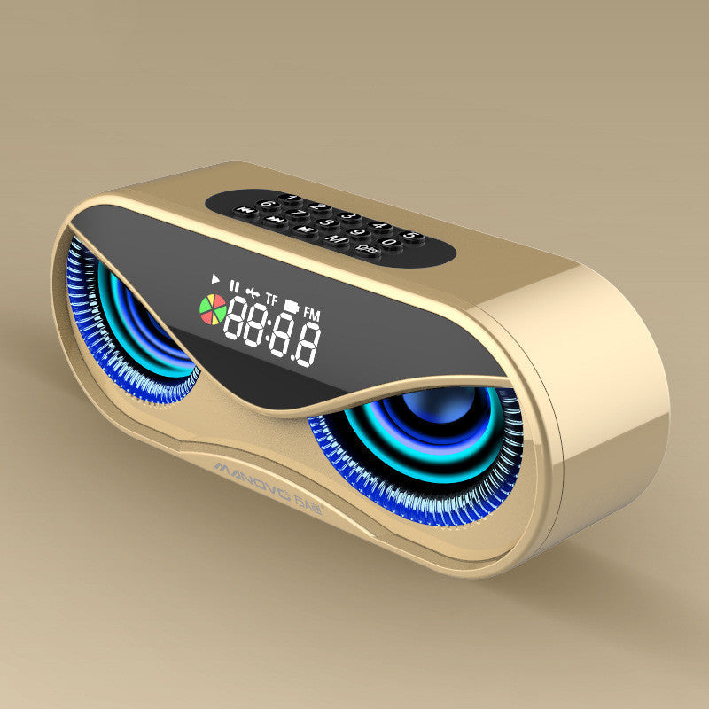 Colorful lights, dual speakers, digital buttons, song, Bluetooth speaker - Nyaabs