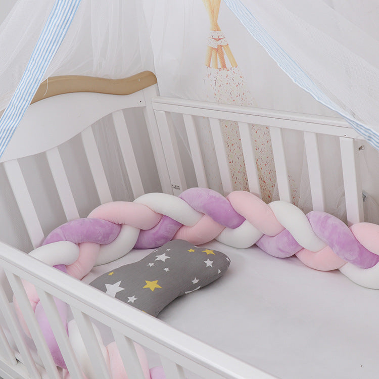 Baby Bumper Bed Braid Knot Pillow Cushion Bumper for Infant cuna Bebe lit Crib Protector Cot Bumper Room Decor - Nyaabs