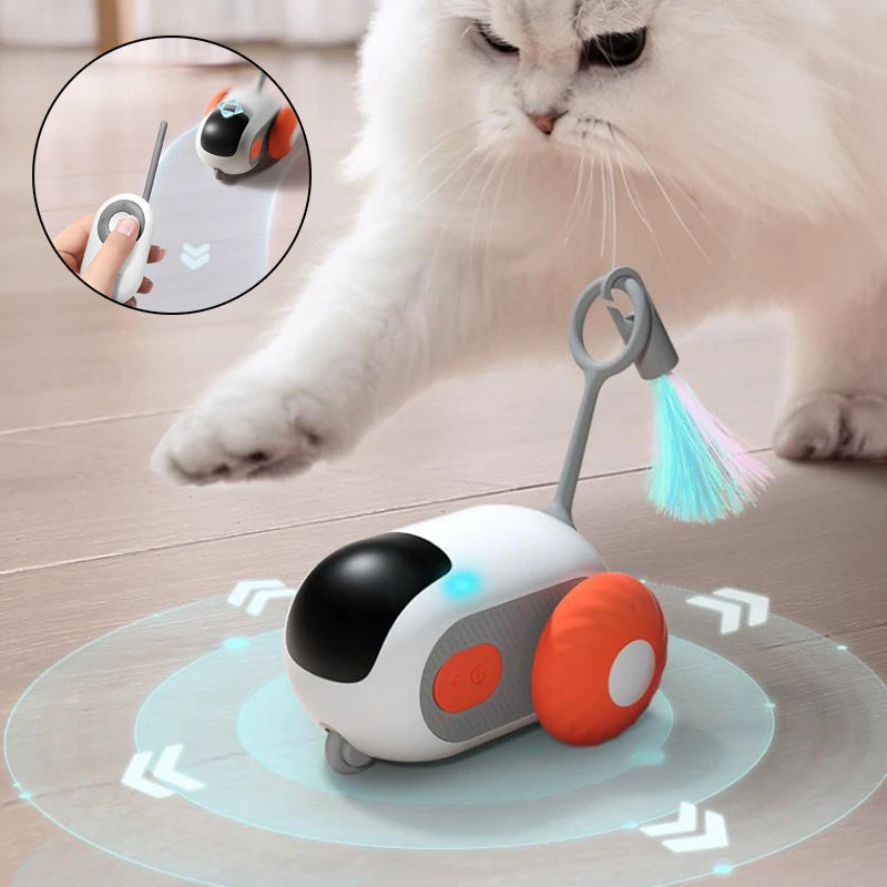 Remote Control Interactive Cat Car Toy USB Charging Chasing Automatic Self-moving Remote Smart Control Car Interactive Cat Toy Pet Products - Nyaabs