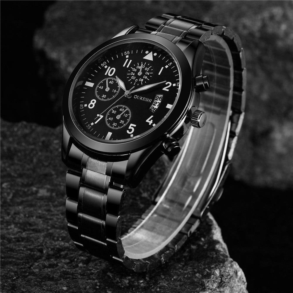 Waterproof Calendar Steel Band Watch - Nyaabs