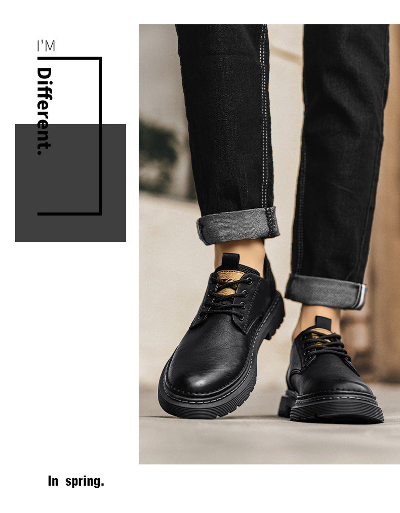 Men's Summer Breathable Casual Leather Shoes Martin Boots nyaabs.com