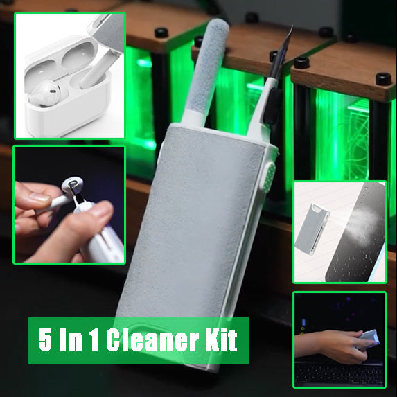 5 In 1 Screen Cleaner Kit Camera Phone Tablet Laptop Screen Cleaning Tools Earphone Cleaning Brush Pen For Office nyaabs.com