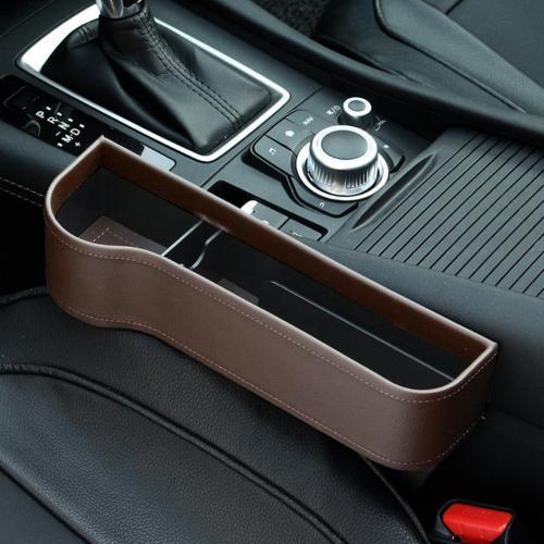 PU Car Organizer Seat Gap Storage Box Car Seat Side Slit for Wallet Phone Coins Cigarette Keys Cards Car Accessories - Nyaabs