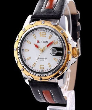 Carrian 8104 Korean fashion fashion trend men's watch belt calendar retro men's watch - Nyaabs