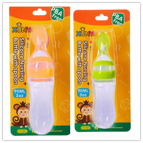 Silicone Training Rice Spoon, Infant Cereal Food Supplement, Safe Feeder - Nyaabs