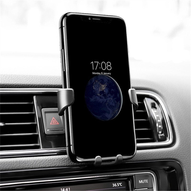 Car Phone Holder For Phone In Car Air Vent Mount Stand No Magnetic Mobile Phone Holder Universal Gravity Smartphone Cell Support - Nyaabs