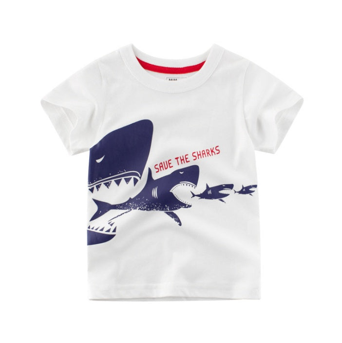 Children's Wear Summer New Korean Children's Boys Cotton T-shirt Men's Treasure In Children's Short Sleeves - Nyaabs