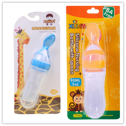 Silicone Training Rice Spoon, Infant Cereal Food Supplement, Safe Feeder - Nyaabs