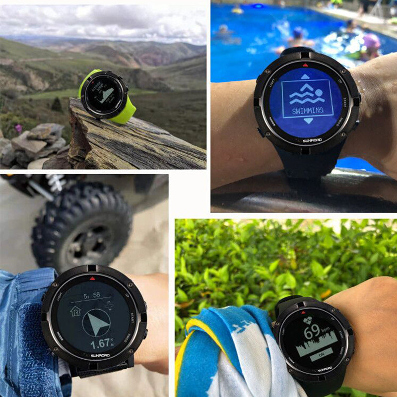 Sports Watch Compass Altitude Barometer Temperature - Nyaabs