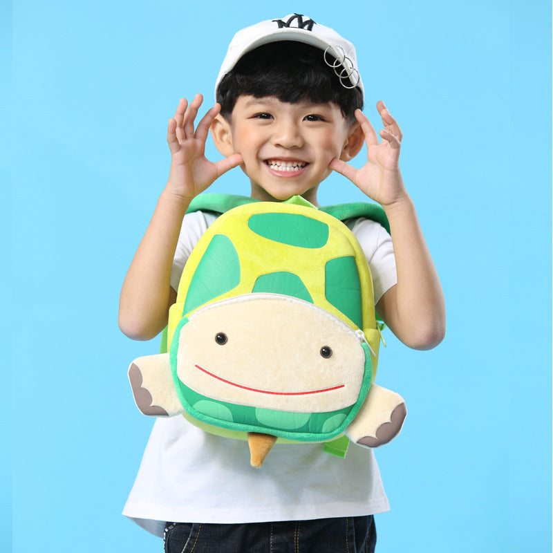 Cute Zoo Children's Schoolbag Backpack Plush Animal Turtle - Nyaabs